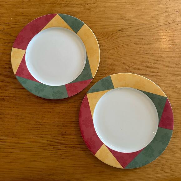 Vtg Salad Plate Venezia Pattern by Newcor Memphis Design 1990s One (1) plate - Picture 3 of 7